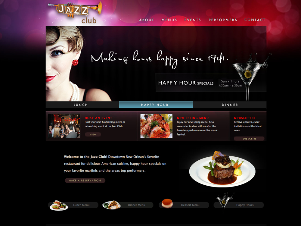 Jazz Restaurant Website
