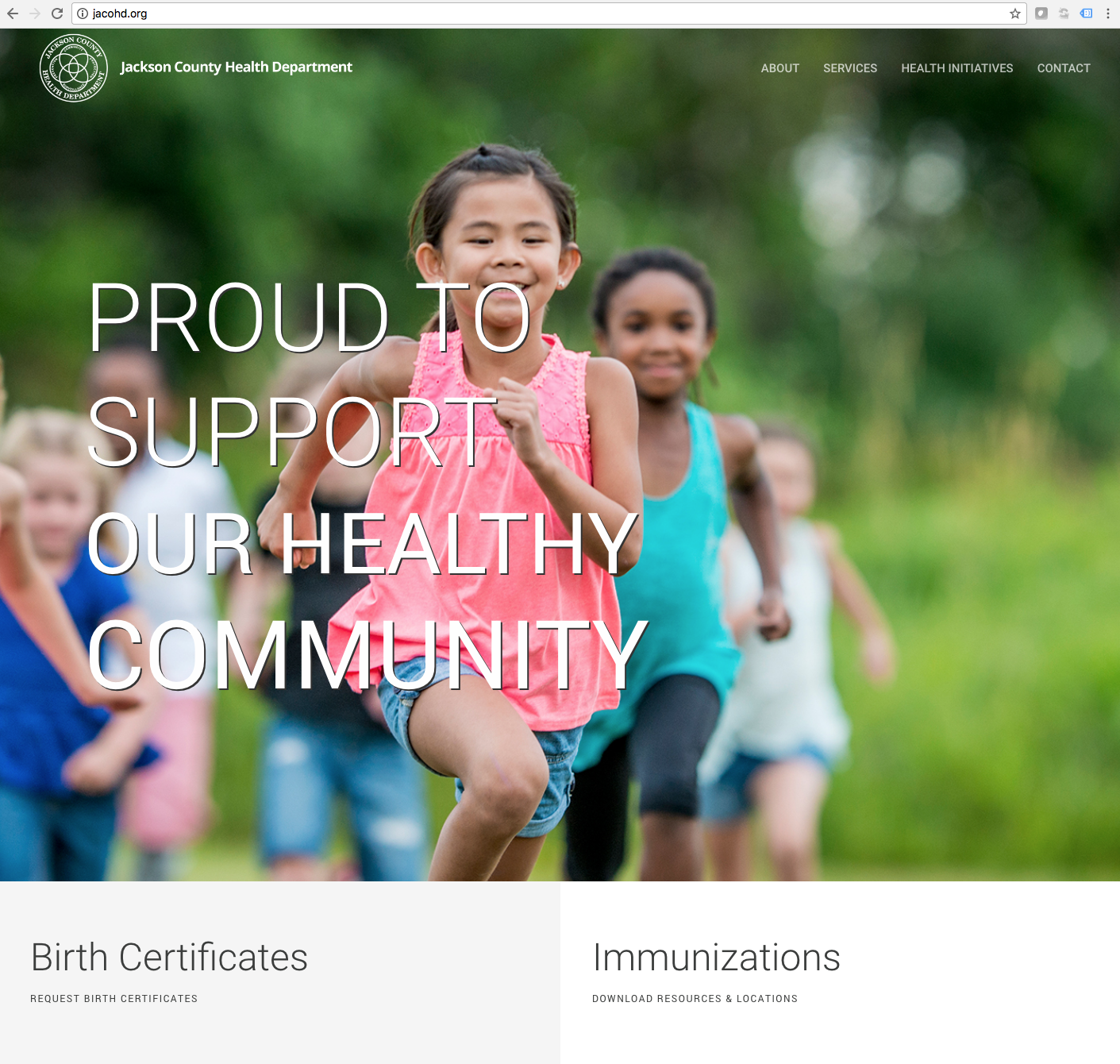 Health Department Website